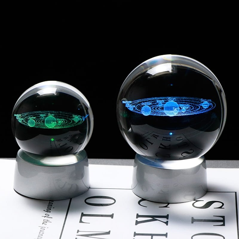3d solar system crystall ball 3d solar system crystall ball